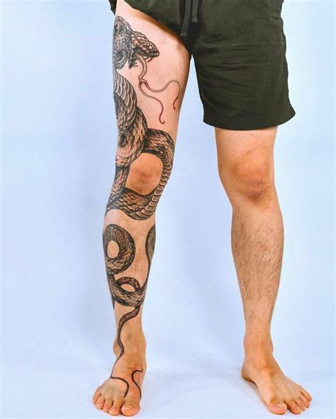 snake shin tattoo|85 Snake Tattoos That May Have You Wrapping Around The Idea